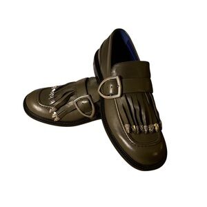 Burberry Green Loafers Slip-Ons